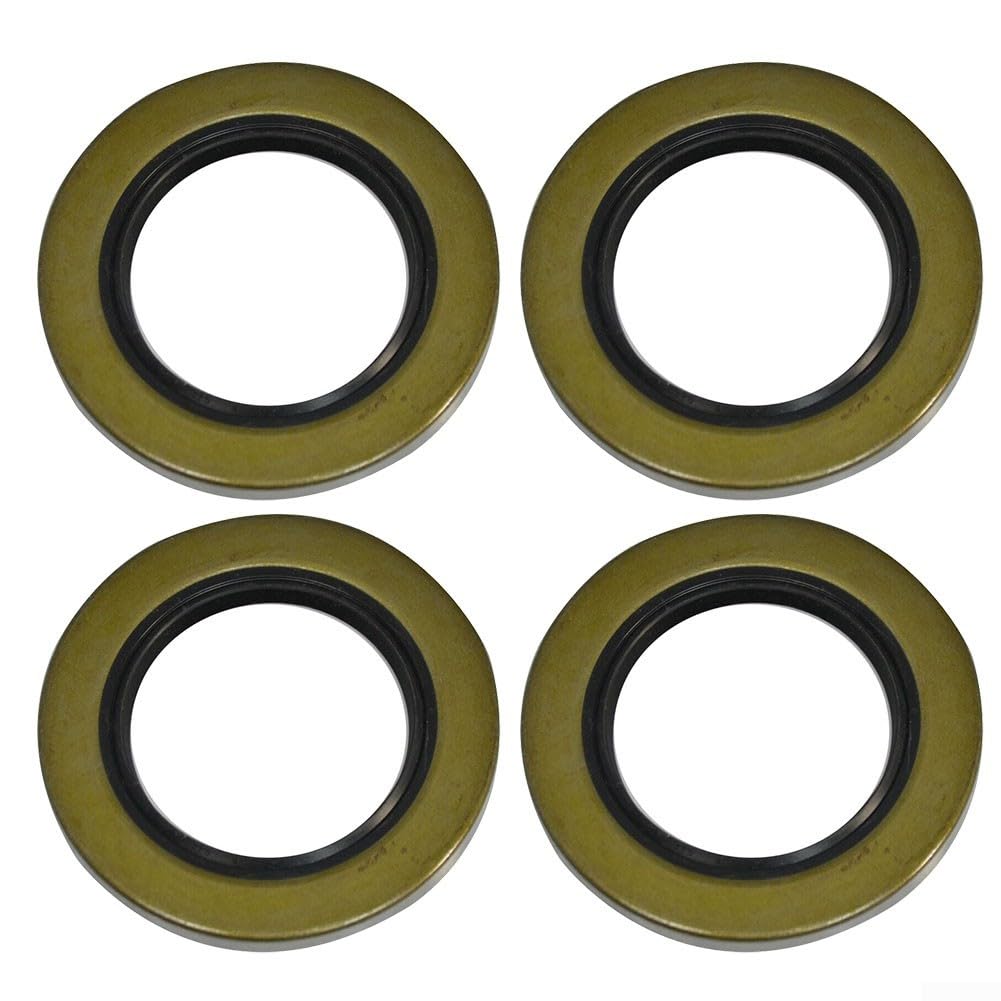 4 Pcs 12192TB 34823 ID 1.25" x OD 1.98" Trailer Hub Wheel Grease Seals for 2,000-2,200 lb. Axles and BT8 Spindles, Automotive Replacement Wheel Seals