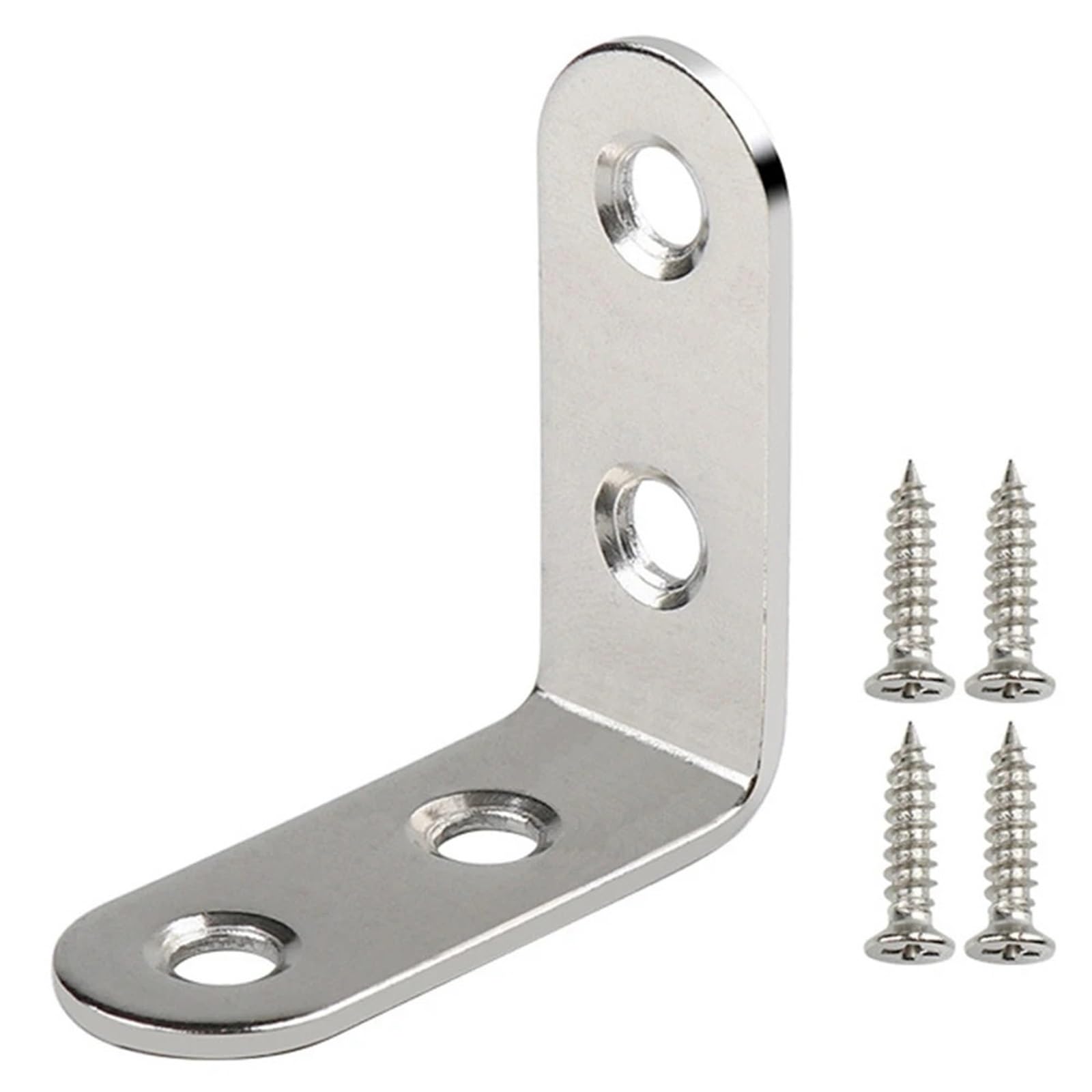 Corner Braces Brackets 10Pcs Stainless Steel 90 Degree L Shaped Bracket for Furniture Shelf Joint Supporting Hardware(20X20X16)