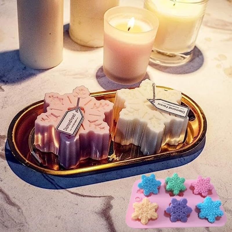 Mdgfge Lot De 2 Moules En Silicone En Forme De Flocon De Neige De