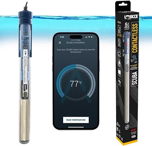 Miniatura 9 de Sicce Buceo 150 W aplicación sin contacto ajustable acuario tanque calentador de peces Smartphone controlado a través de NFC  150W sumergible para