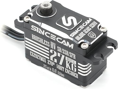 Sincecam 59.5 lbs de bajo perfil de alta velocidad sin escobillas servo 8.4 V impermeable servo digital metal oblicuo engranaje 270  RC dirección
