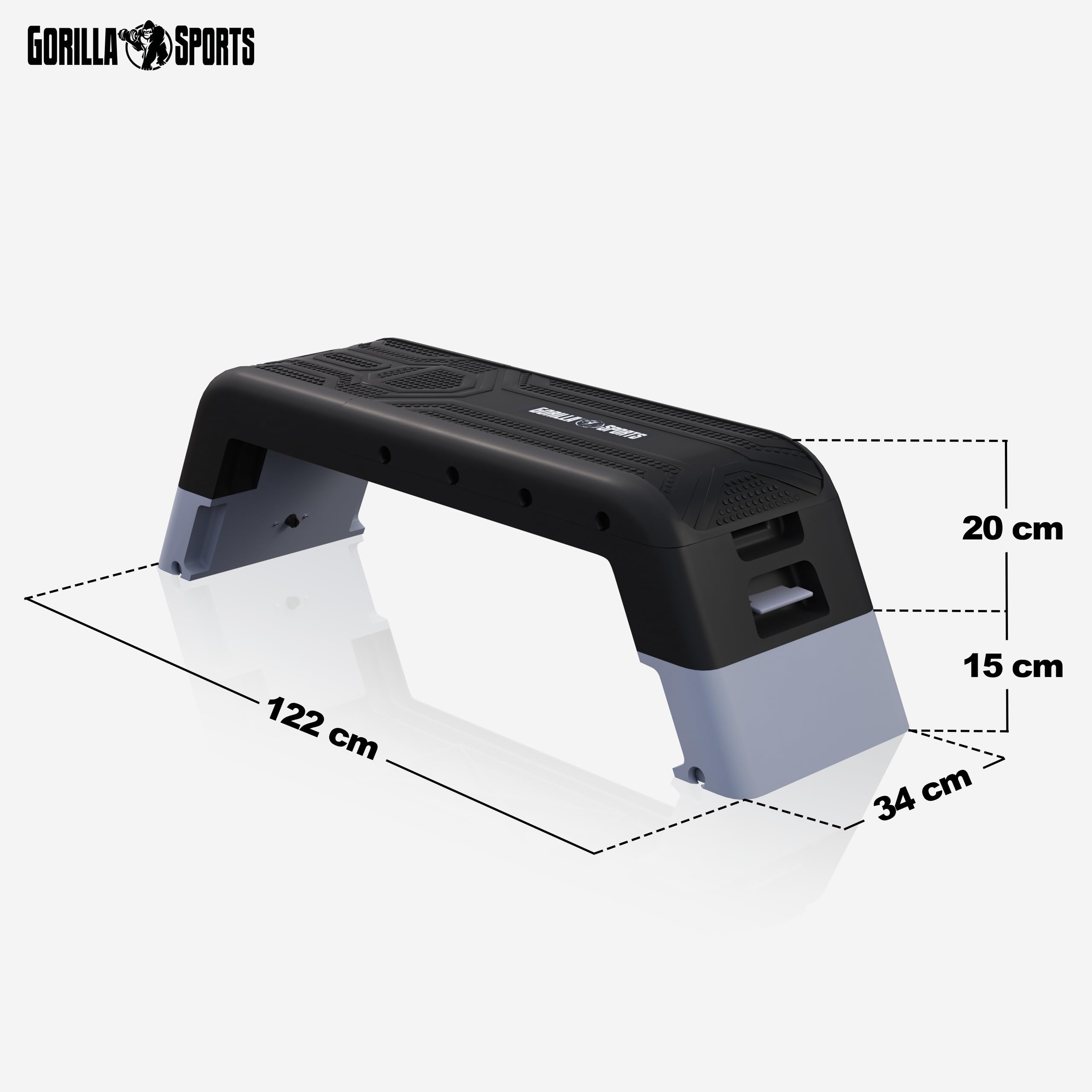 GORILLA SPORTS® Aerobic Deck, multifunktional, verstellbar, bis 200 kg