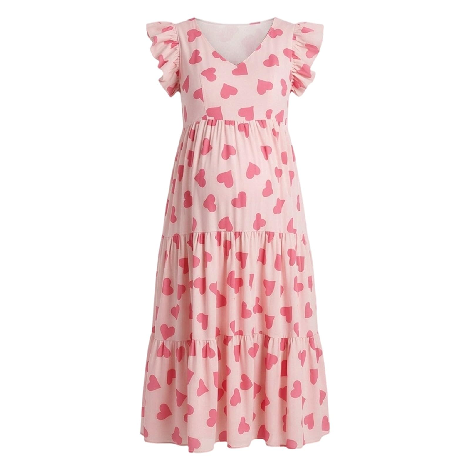 Elegante abito premaman con colletto francese, ricamo floreale, leggero e traspirante, per future mamme, elegante, comodo, versatile, per tutti i giorni, visite mediche, attività all'aperto