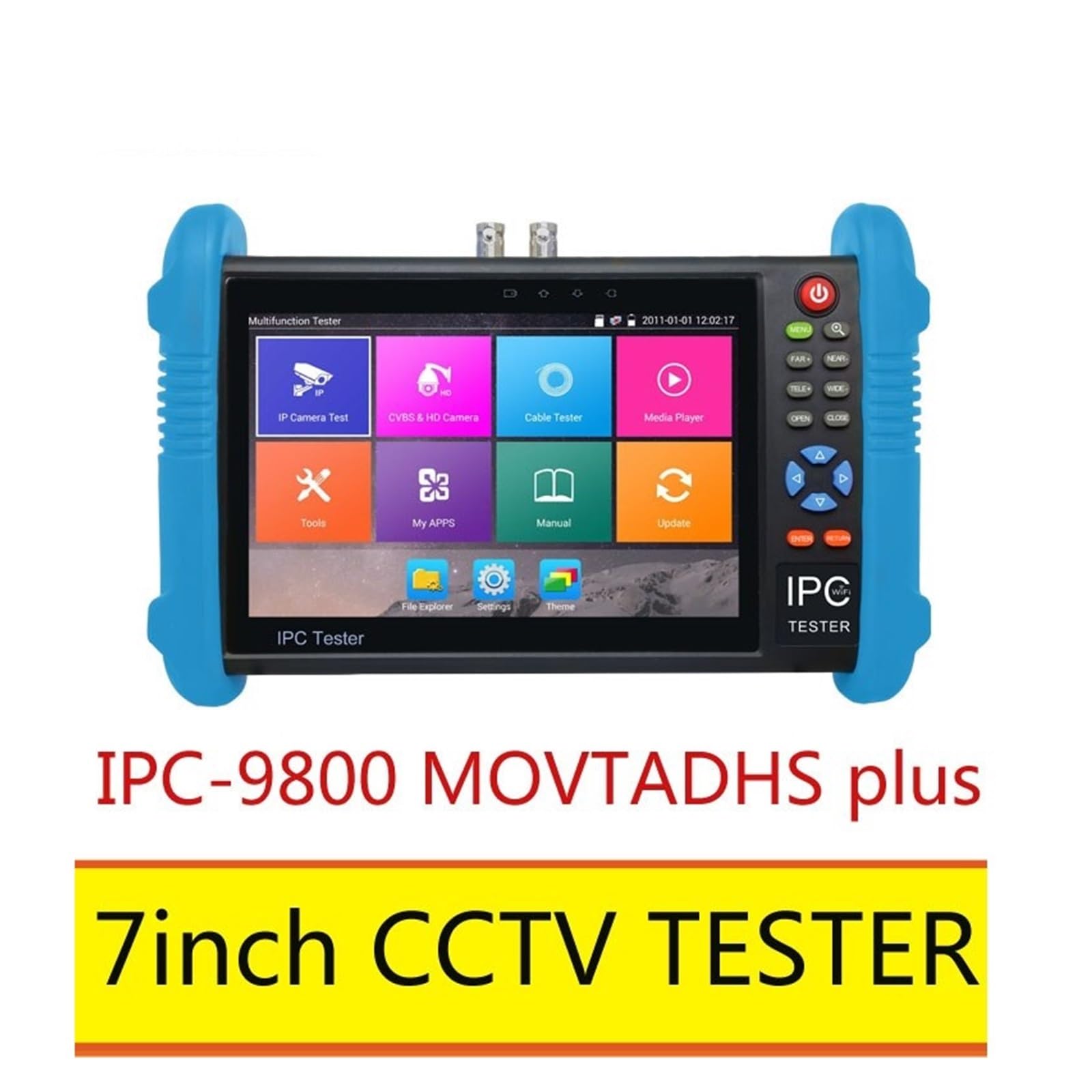 Testeur de vidéosurveillance, Moniteur De Vidéosurveillance 7 Pouces, Testeur for IPC-9800 MOVTADHS Plus, Et Affichage