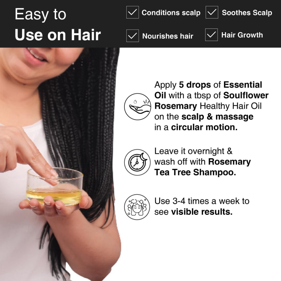 Soulflower Rosemary Essential Oil for Hair Growth, Hair Fall Control, Nourishment & Strengthening, Skin Care| Clinically Tested and Ecocert Certified Organic 100% Pure & Natural Undiluted, 30ml 3