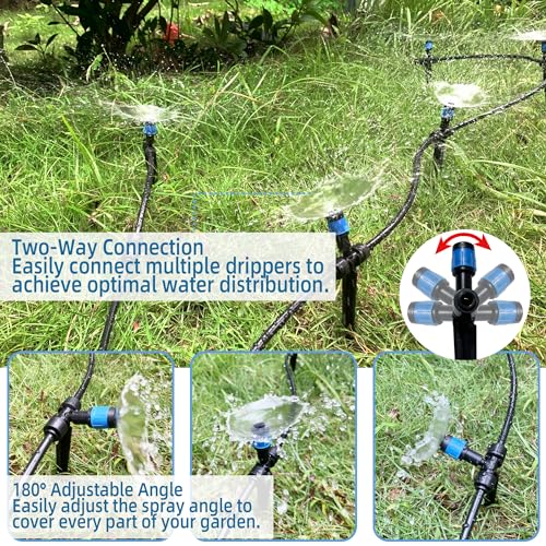 image for Spalolen 20PCS Push-to-Fit Drip Irrigation Emitters for 1/4 inch Irrig