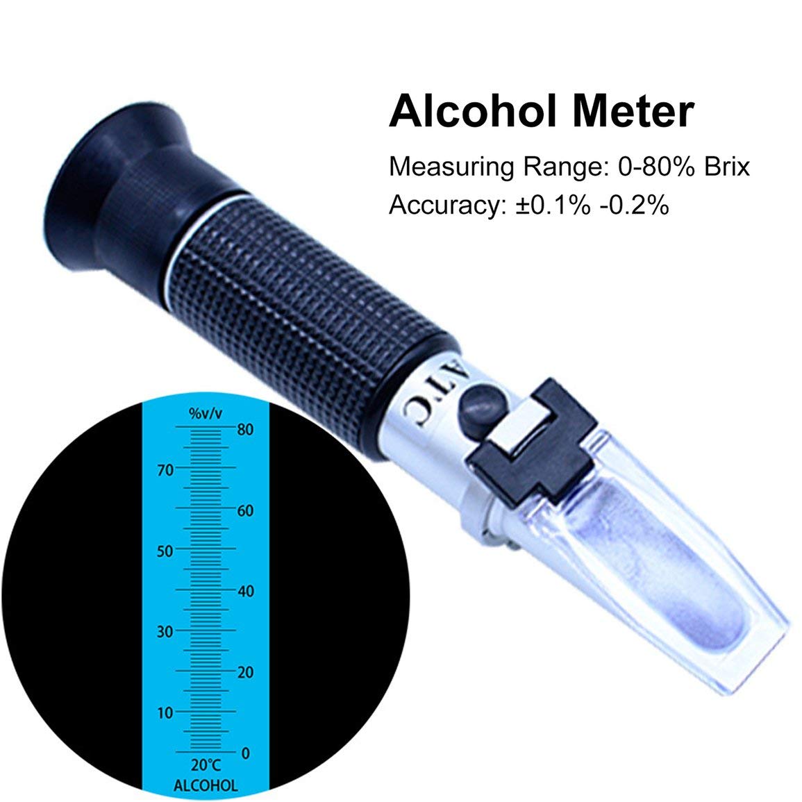 Alcolometro CIYODO Per Vino E Liquori - Misuratore Grado Alcolico 30-70% - Strumento Vetro Per Vinificazione Domestica - Foto 1