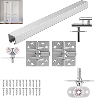HBL' 1 Pack Bifold Door Hardware Kits, Bi-fold Door Hardware Set with 90...