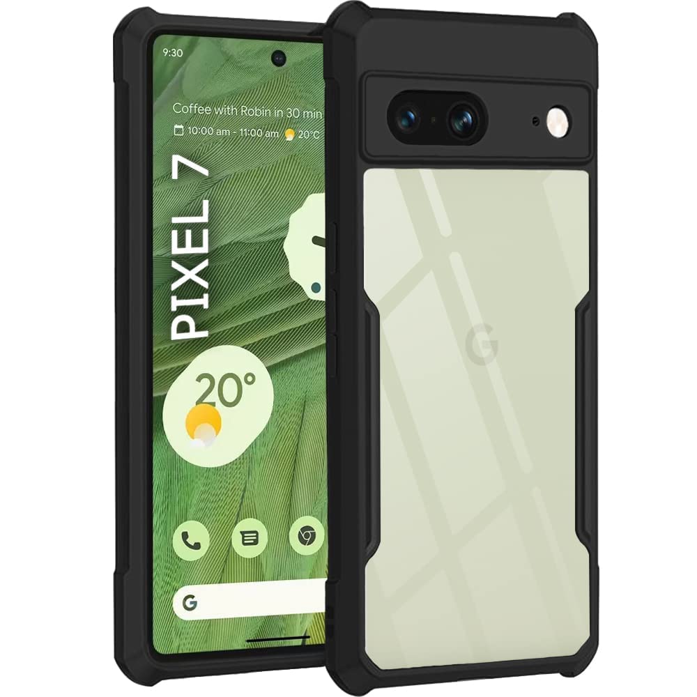 Dashmesh Shopping Clear Back Cover Case Mobile Cover for Pixel 7 (Hard | Hybrid PC + TPU | Shock Proof | Full Armour Device & Camera Protection | Black) (B0C3RJX5VG) Amazon Price History, Amazon Price Tracker