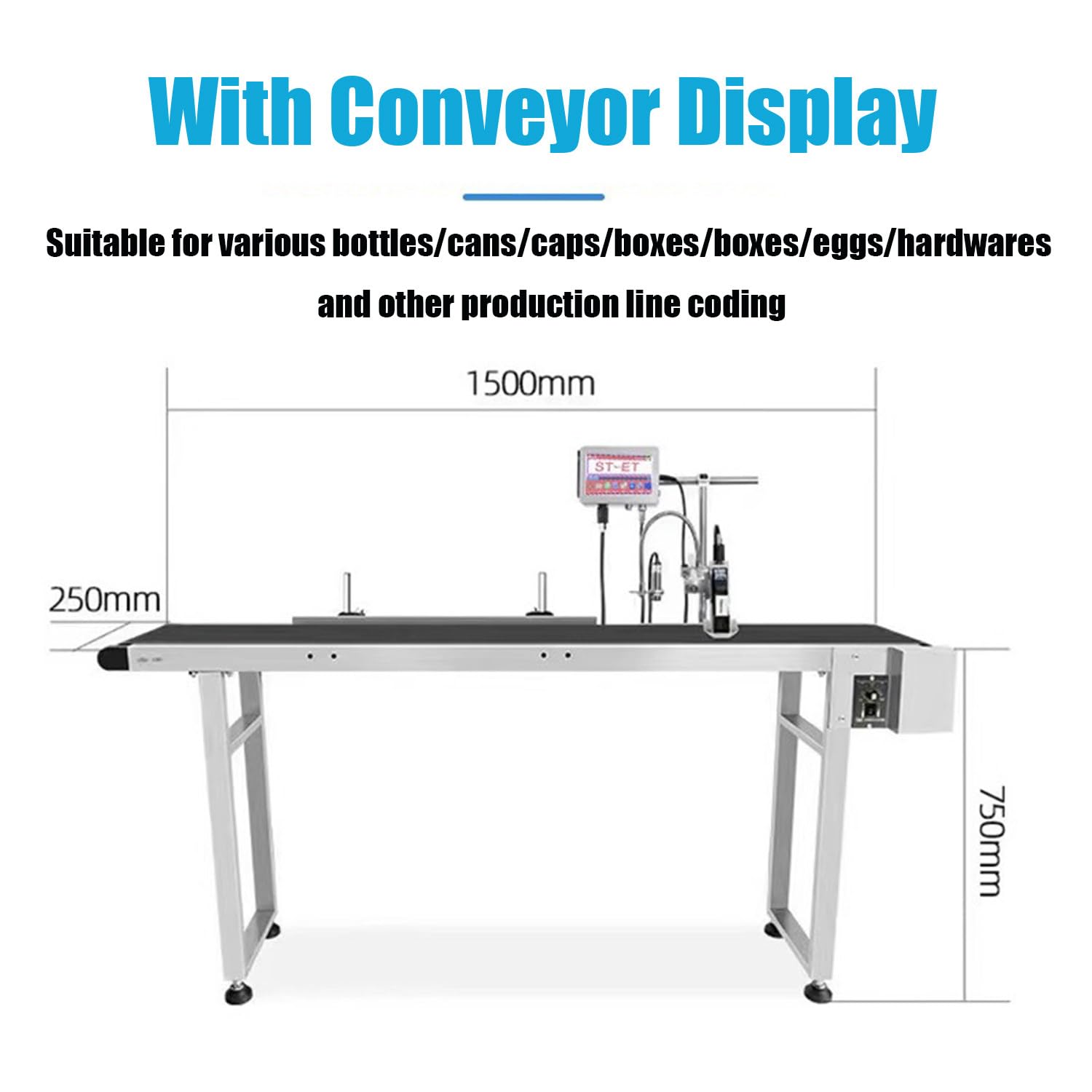 In Line Inkjet Coder, Przemysłowa drukarka atramentowa, Automatyczna maszyna do kodowania atramentowego, Do kodowania kodów kreskowych/numerów partii/etykiet/obrazów/dat 12.7mm