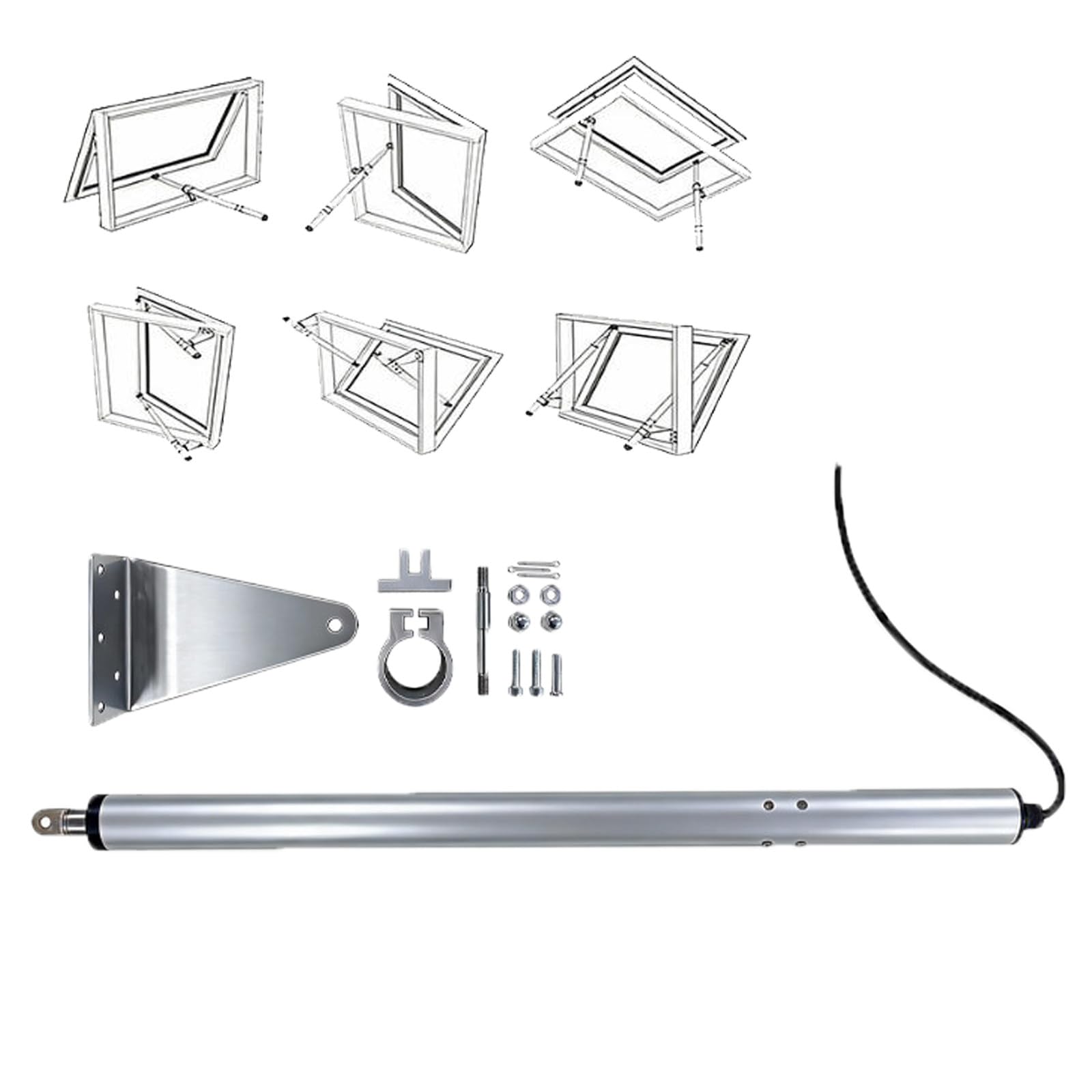 Abridor De Ventanas Eléctrico,Con Control Remoto E Interruptor,24V Cc 500