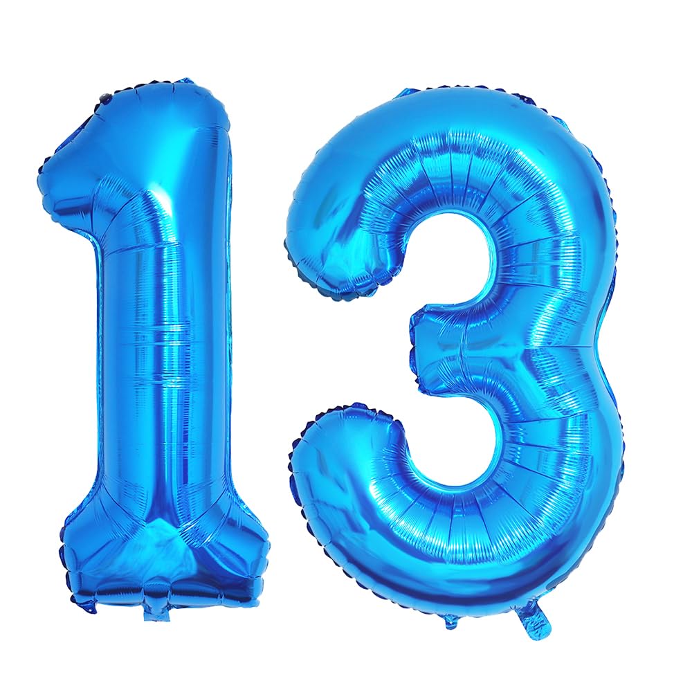 Foil Globo Número 5 Azul 40" (101cm), Inflable Helio o aire, Gigante Numeros 0-9, 10-19, 20-29, 30-100, Grande Globos Decoración para La Boda Aniversario y Cumpleaños Fiestas — view 524