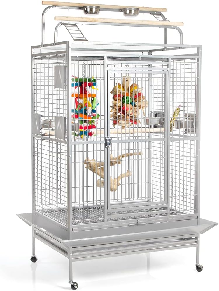 Montana Cages Castell Nova Play Platinum XXL Papageienkäfig 120 x 95 x 196 cm