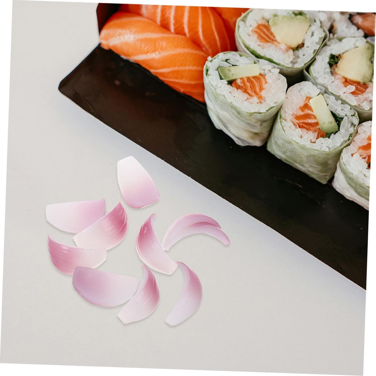 20pcs Artificial Onion Slices Lifelike Food Models Pu Material Holiday Kitchen Photo Props Party Decoration Supplies