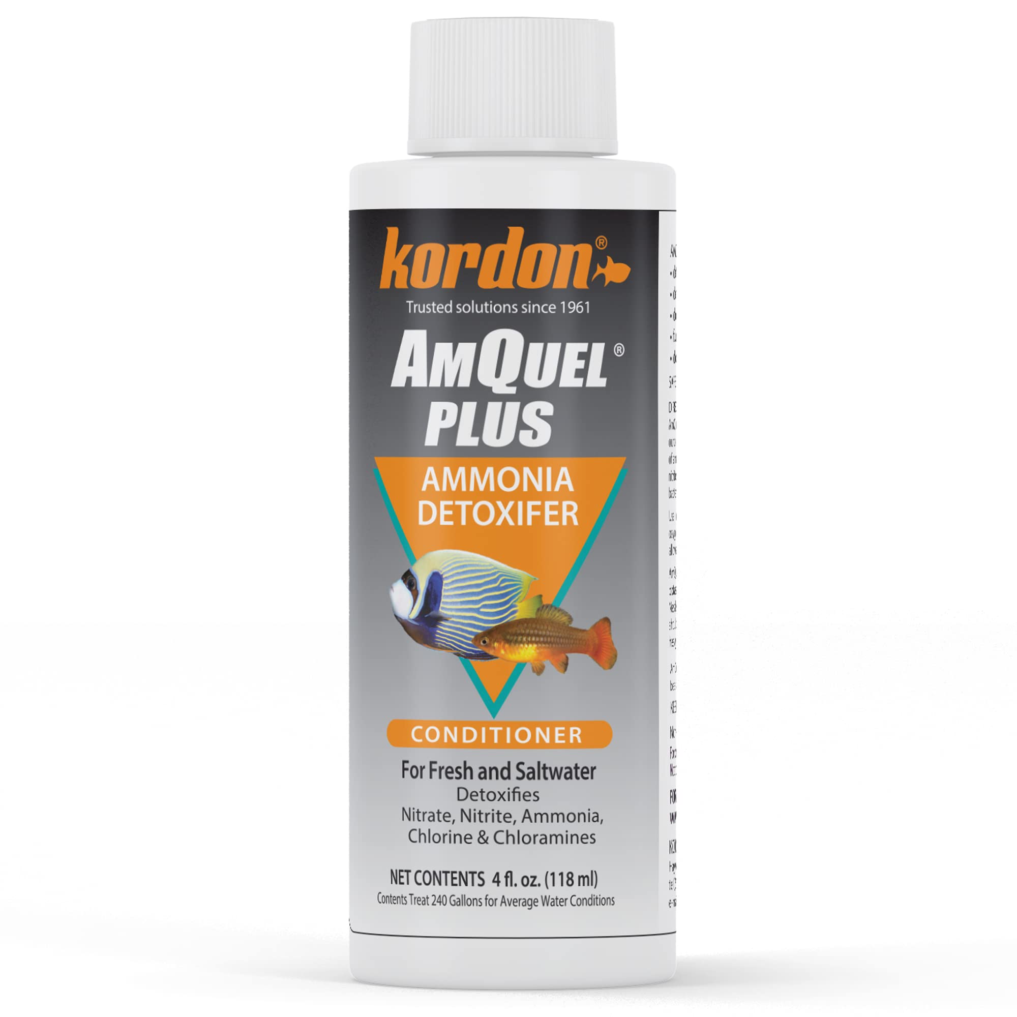 KORDON #33444 AmQuel Plus for Aquarium, 4-Ounce