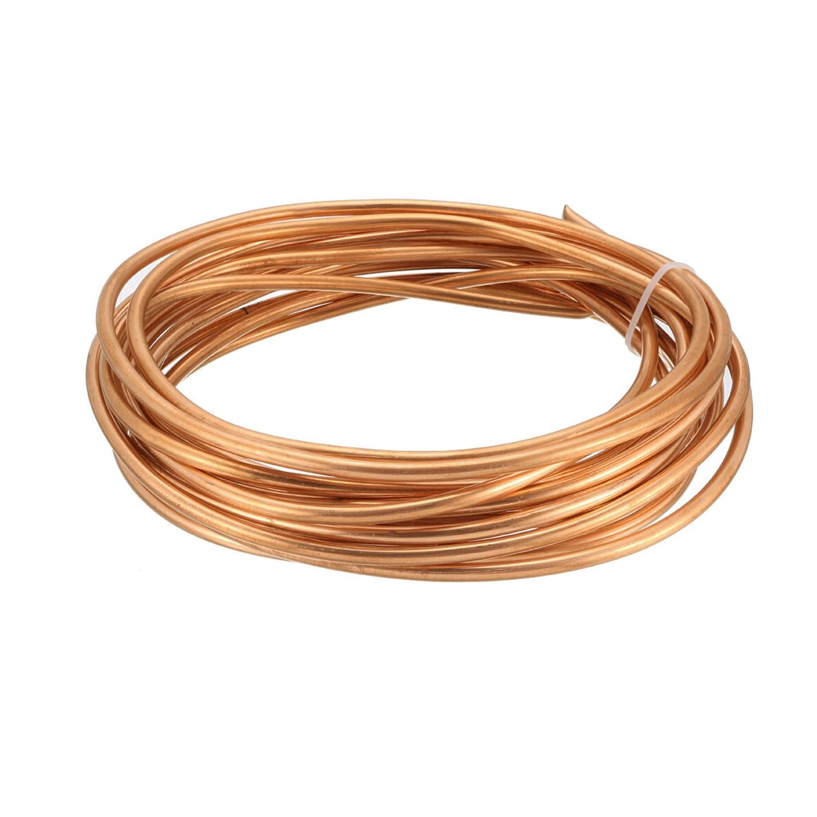 Alambre de cobre puro Tubo de cobre de 5M/7M, 1,6/1,8/2/2,2/2,5/3/3,5/4/5mm OD, de refrigeración capilar bobina de 0,5mm de espesor, 1 Uds.(5mm x 4mm x 5M)