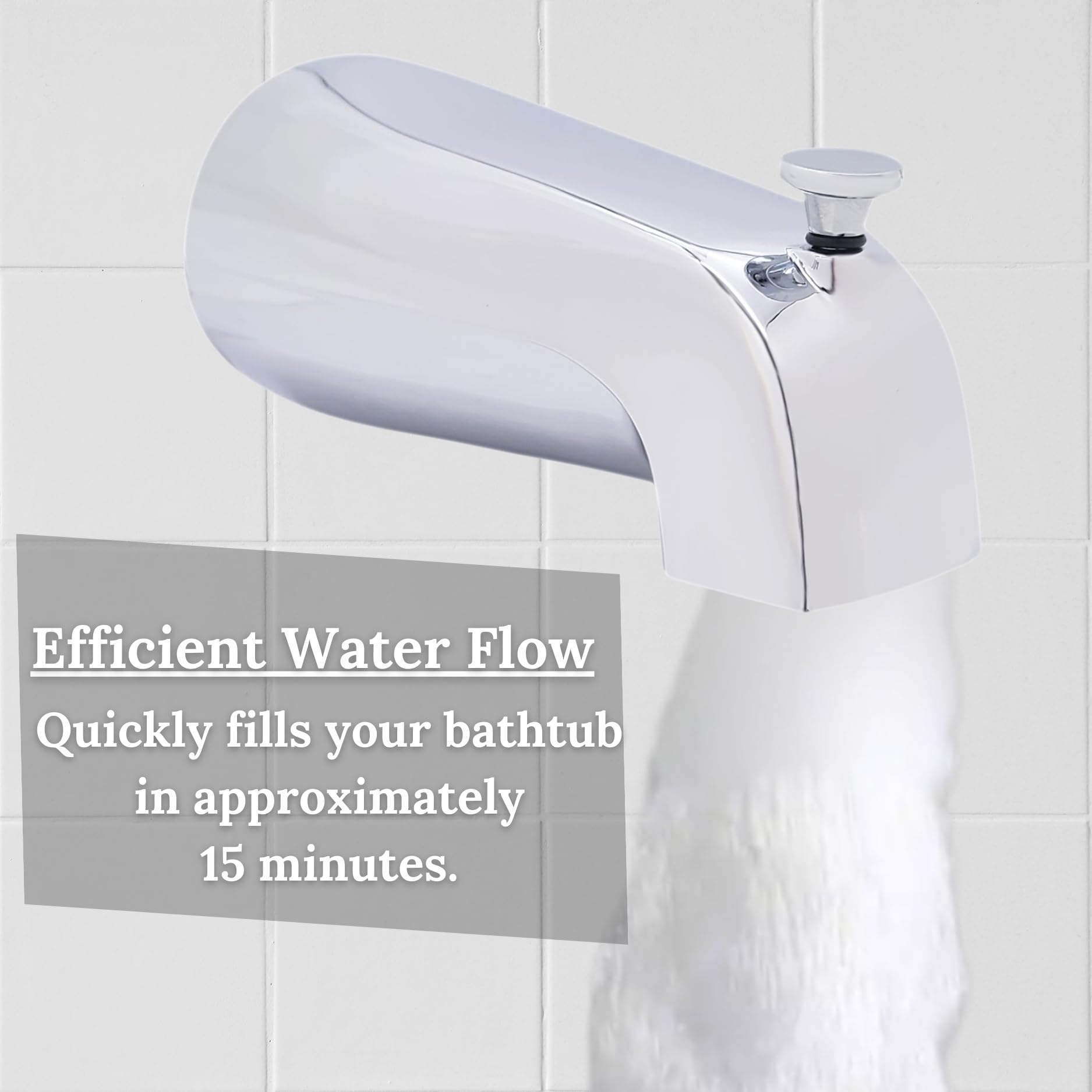 Westbrass D311-26 Boquilla para bañera, Cromo Pulido