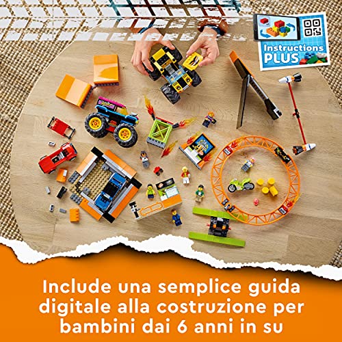 LEGO 60295 City Stuntz Arena dello Stunt Show 6 lego LEGO-City-Stuntz-Arena-dello-Stunt-Show-Set-con-2-Monster-Truck-Giocattolo-2-Automobiline-Moto-Giocattolo-con-Meccanismo-a-Spinta-60295