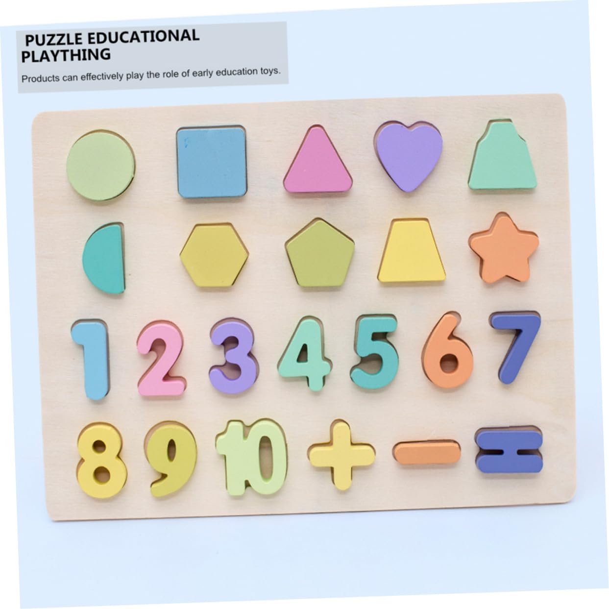 Puzzle Educativo in Legno Blocchi Lettere e Numeri 4 Pezzi Festa Scuola | Superficie Liscia, Colori Vivaci, Facile da Usare, senza Ferire le Mani, per Ragazzo Ragazza