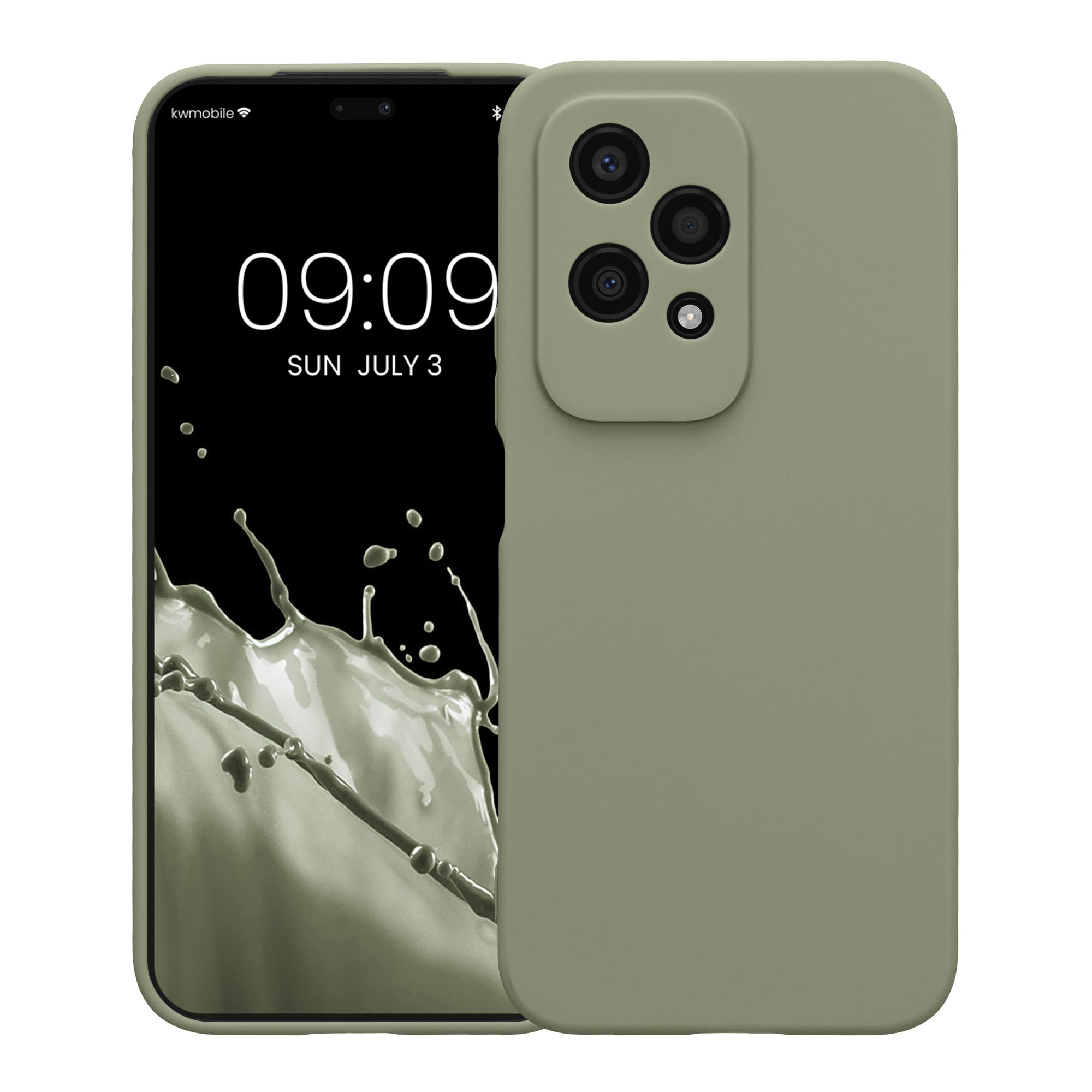 WFTE Cover Per Honor 200 Lite – Custodia Morbida TPU Ultrasottile, Nero Opaco, Antiscivolo, Protezione Anticaduta, Ritagli Di Precisione