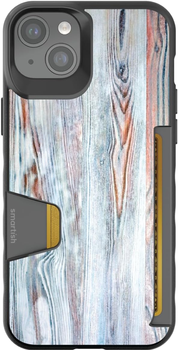 Smartish - Glitter Me Timbers - iPhone 15 Plus Wallet Case - Wallet Slayer Vol. 1 [Slim + Protective] Credit Card Holder - Drop Tested Hidden Card Slot Cover Compatible w/Apple iPhone 15 Plus