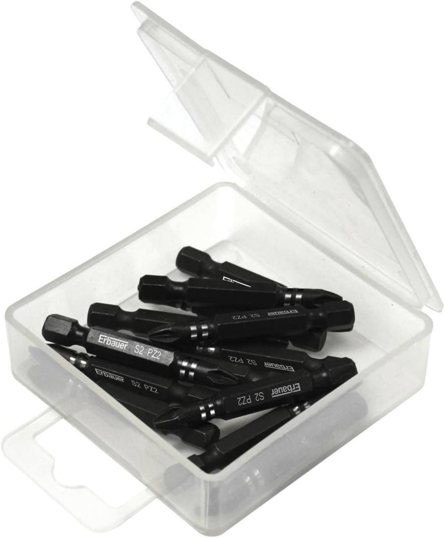 Impact Screwdriver Bit Box PZ#2 x 50mm 15 Pieces