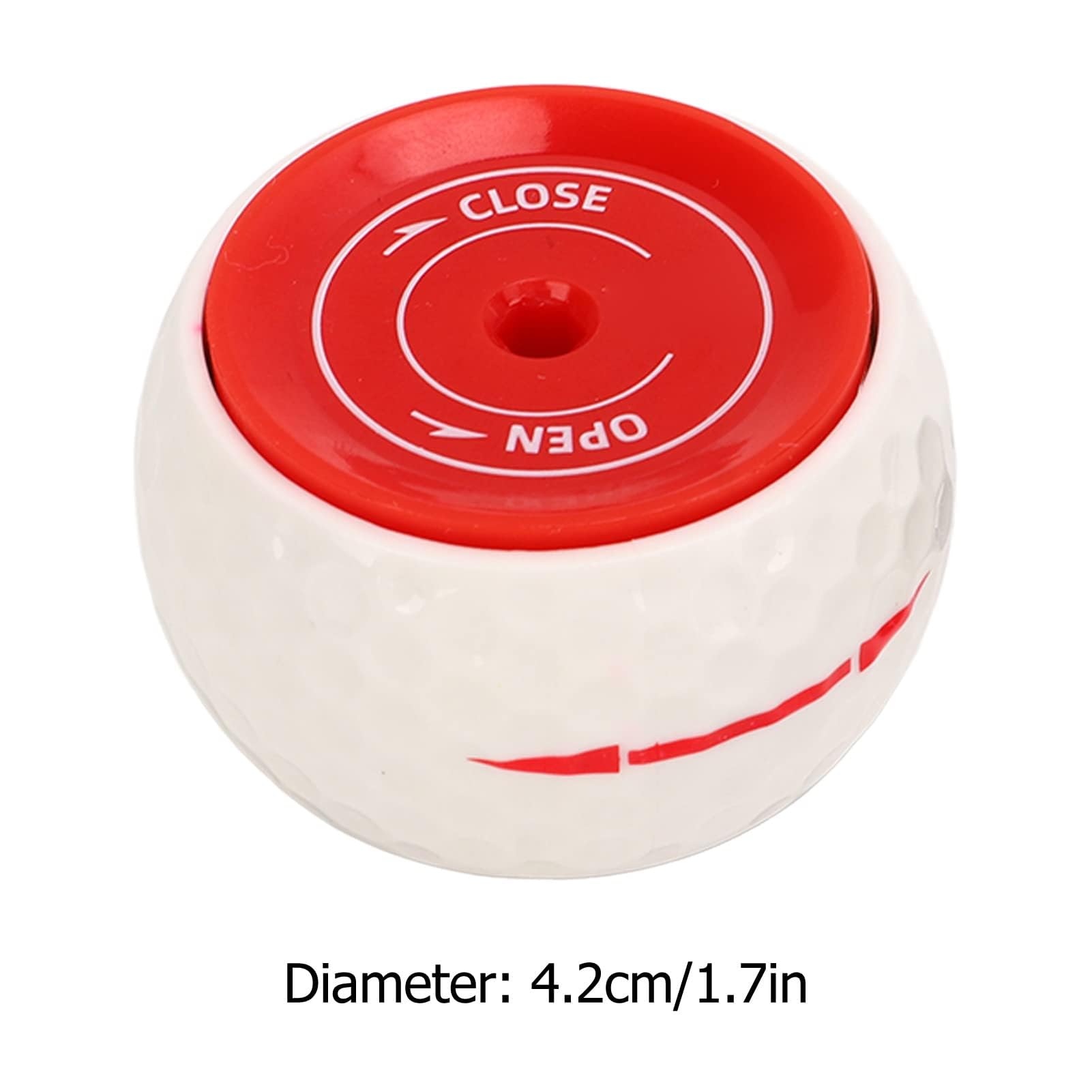 equlup Putter Wheel Golf Ball, 1.7in Adjustable Putting Practice Ball with Hexagon Lock Key Red Sidewalls Putting Practice Ball Set for Golf Training Practice