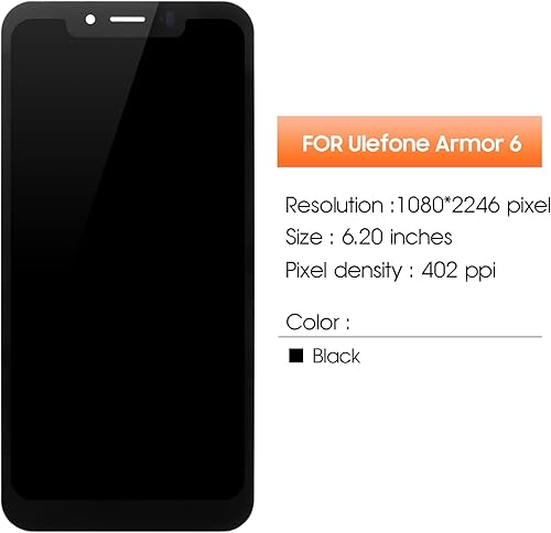 Miniatura 2 de Pantalla para Ulefone Armor 6 Reemplazo de pantalla para Ulefone Armor 6E Pantalla LCD para Ulefone Armor 6S Pantalla táctil Digitalizador Asamblea