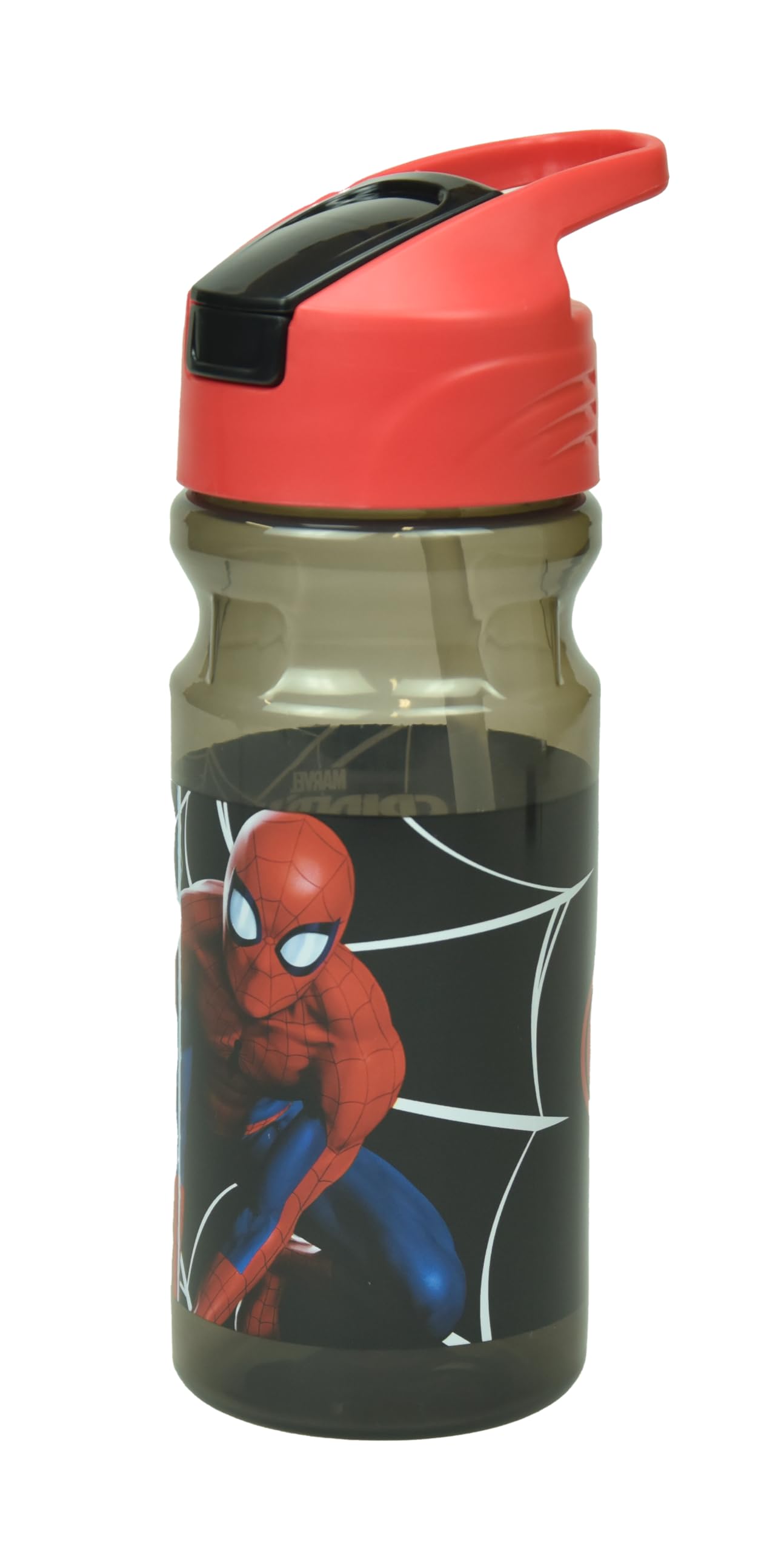 Om Supplies Spiderman Characters Reusable Sipper Canteen Cycling Water Bottle Drink Bottle With Built-In Handle For Easy Carry School Lunch Kids Childrens 550Ml (Spiderman)