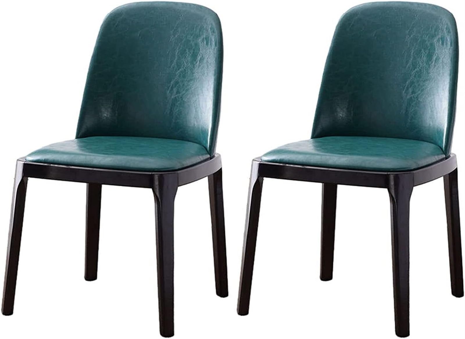 SJIALEN Solid Wood Dining Chair 2 PCS,Home Hotel Restaurant Dining Table Octagonal Chair Stool Comfortable Simple Soft Backrest Chair Kitchen Chair (Color : Green, Size : 50x50x83CM)