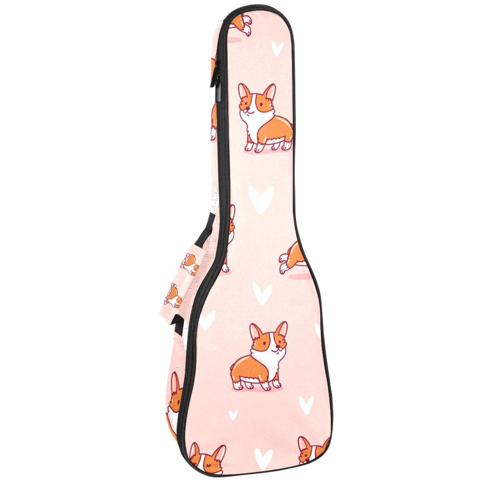 Sac à dos robuste pour ukulélé rembourré 10 mm rose concert soprano