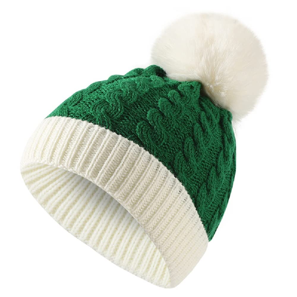 Christmas Hat for Toddler,Santa Hat for Kid Toddler Baby,Soft Warm Baby Beanie Knit Hat Green, Green, 3-36 Months