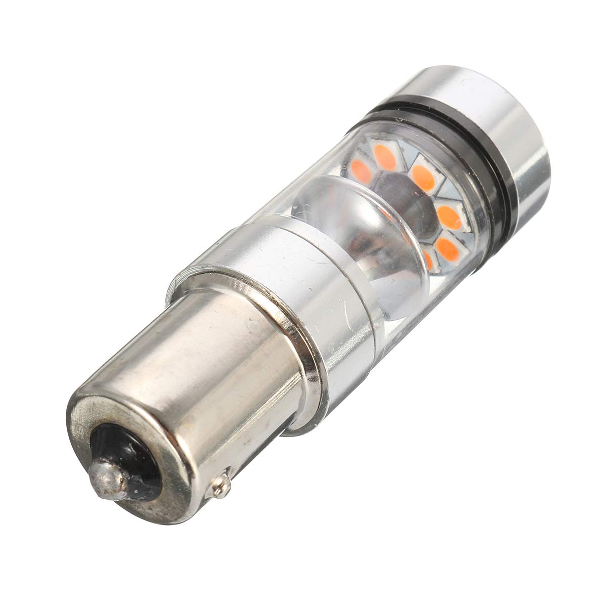 2 szt. Bau15S 7507 Py21W LED światła samochodowe kierunkowskazy żarówka bursztynowa żółta 1700 lm
