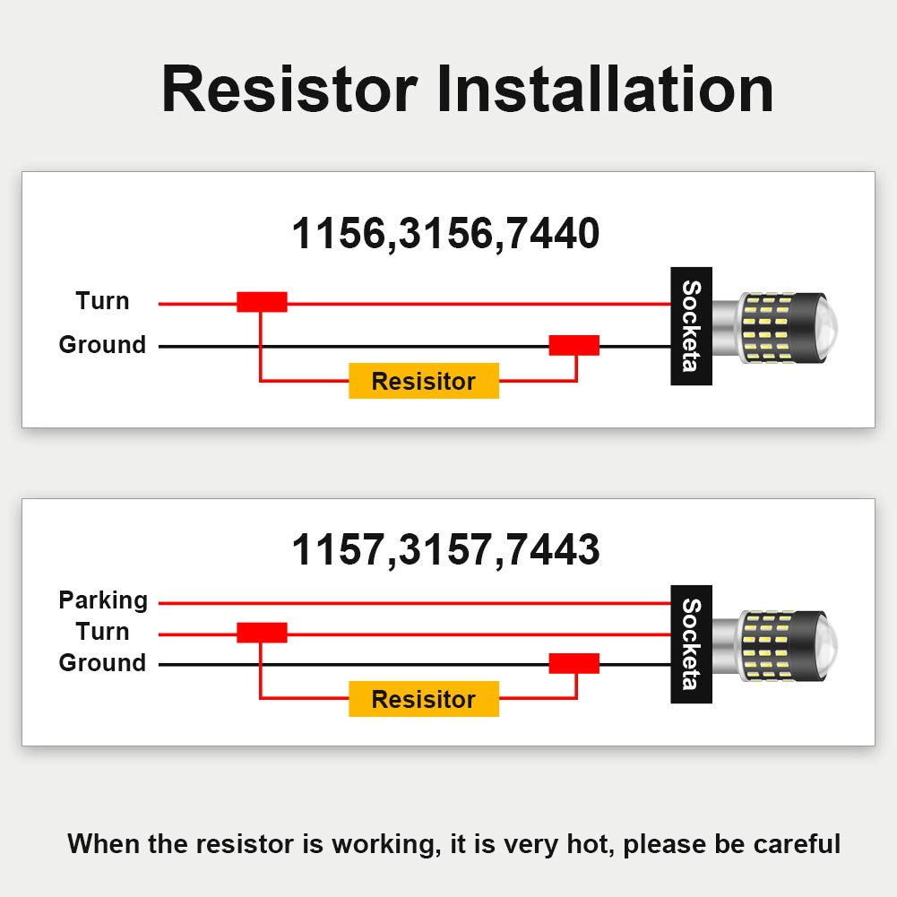 Buy NATGIC 4pcs 50W 8 ohm LED Bulb Load Resistors(DIY) Headlight Load