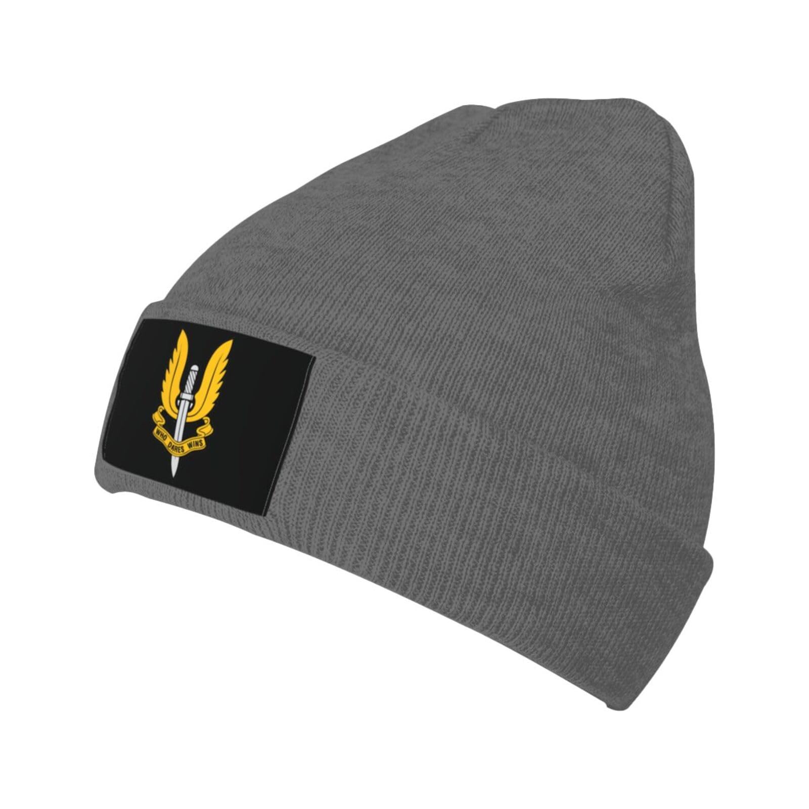 KWQDOZF SAS Special Air Service,Knitted Hats, Knitted Skull Hats, Pullover Hats, Unisex Black