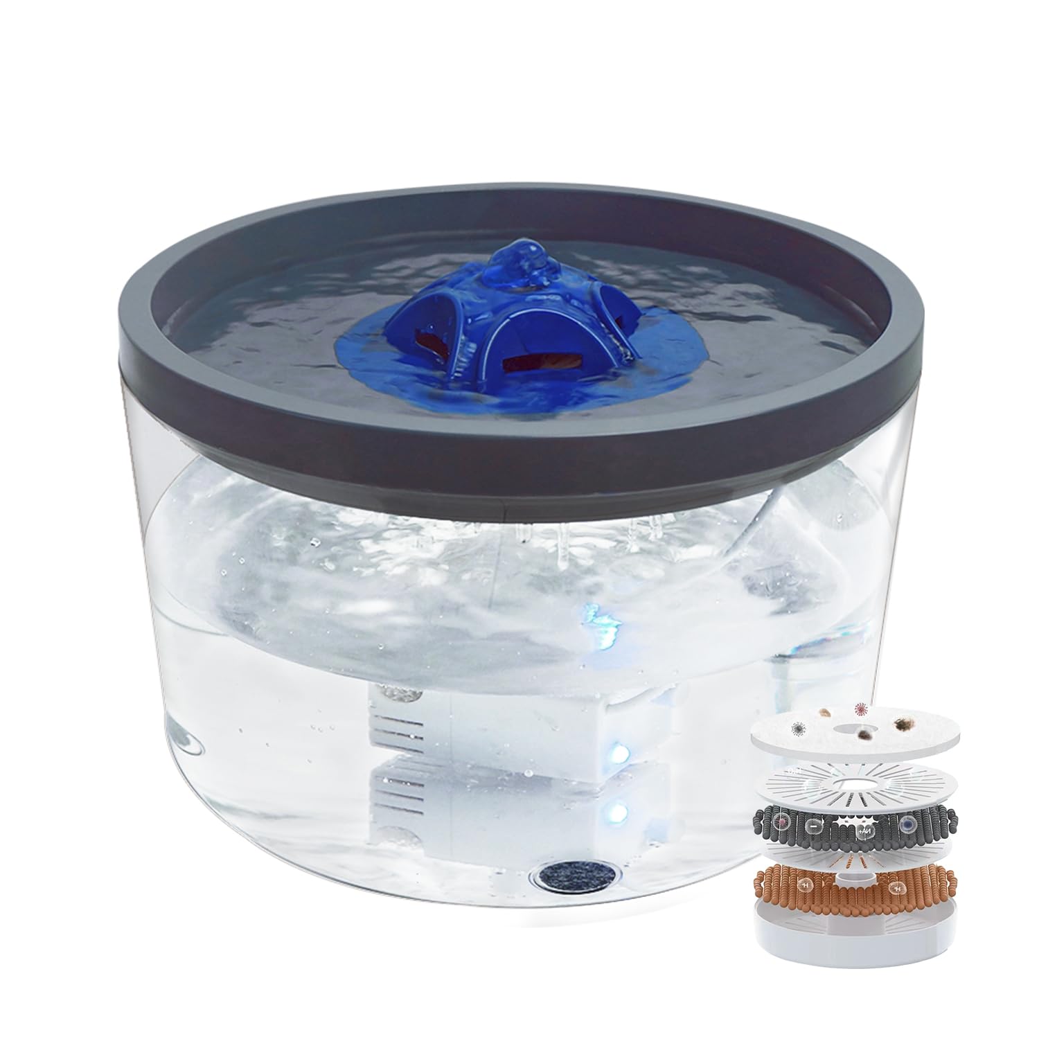 Dog Water Fountain 4L/135oz for Large Dogs & Multiple Pets – Ultra-Quiet Pump, 3 Filters, Automatic Pet Water Dispenser for Fresh, Clean Water