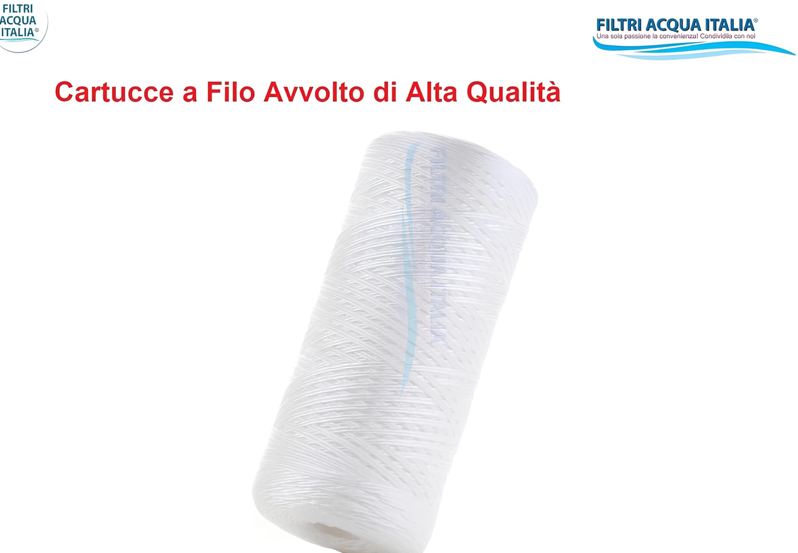 Filtri Acqua Italia Filtres à eau Italie Cartouche fil enroulé 5 pouces Micron 5, lot de 10 pièces