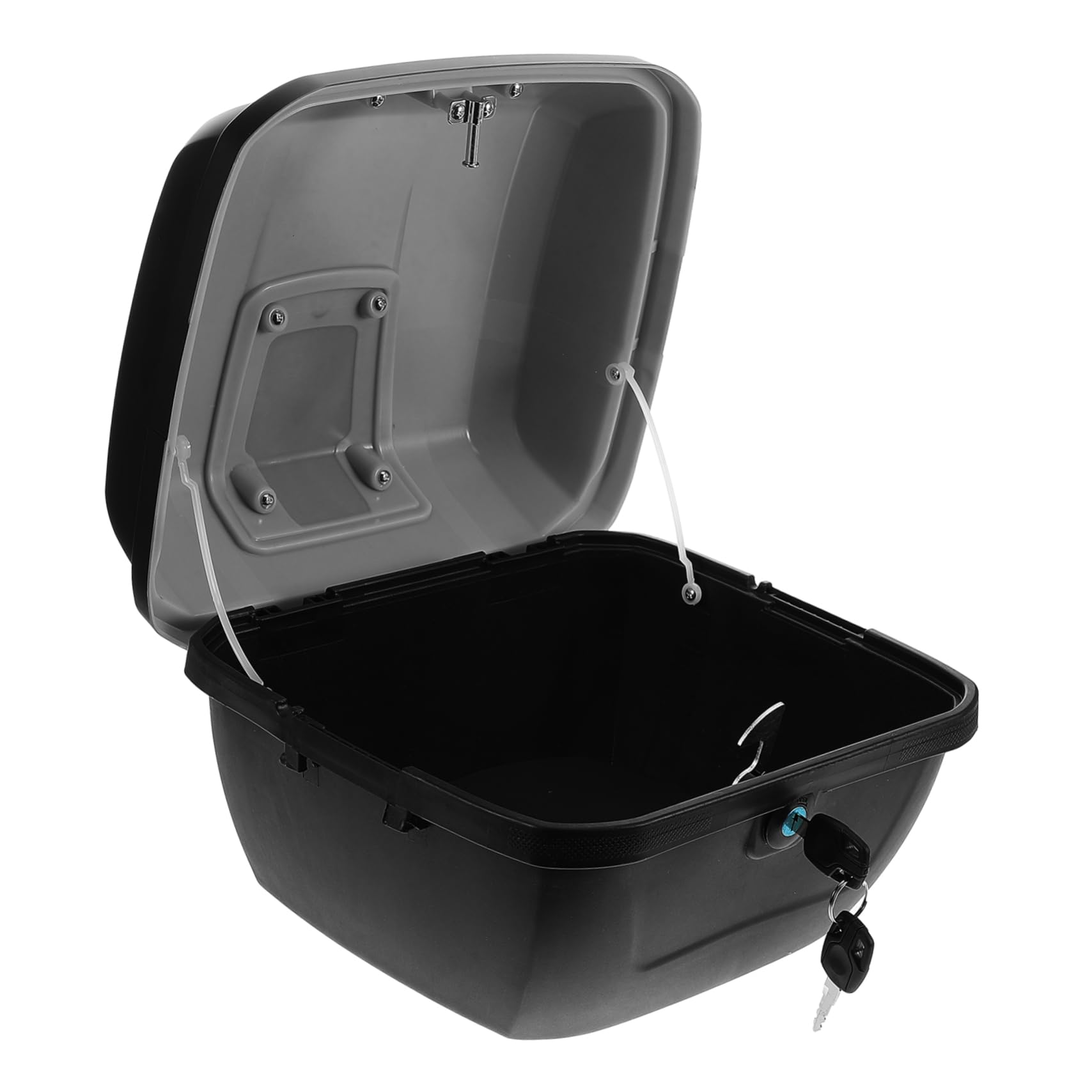 Mikinona Electric Motorcycle Rear Storage Trunk Box Moped Organizer for Scooter with Lid Durable Storage for Motorbike Accessories and Tail Trunk Luggage