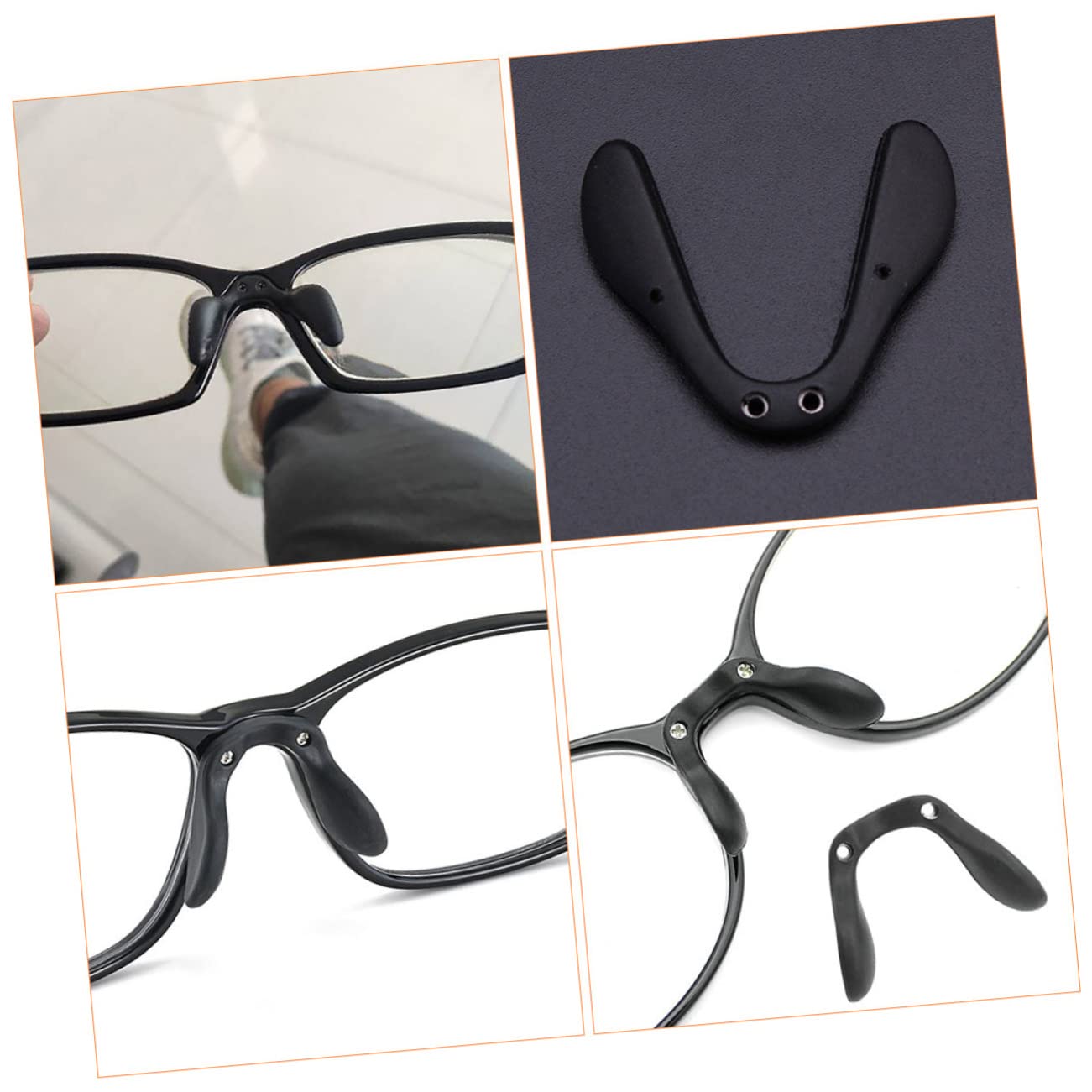 Healeved 20piezas Soporte De Nariz Ajustable Para Gafas De Ciclismo Almohadillas Para Nariz Para Gafas Deportivas y Ópticas