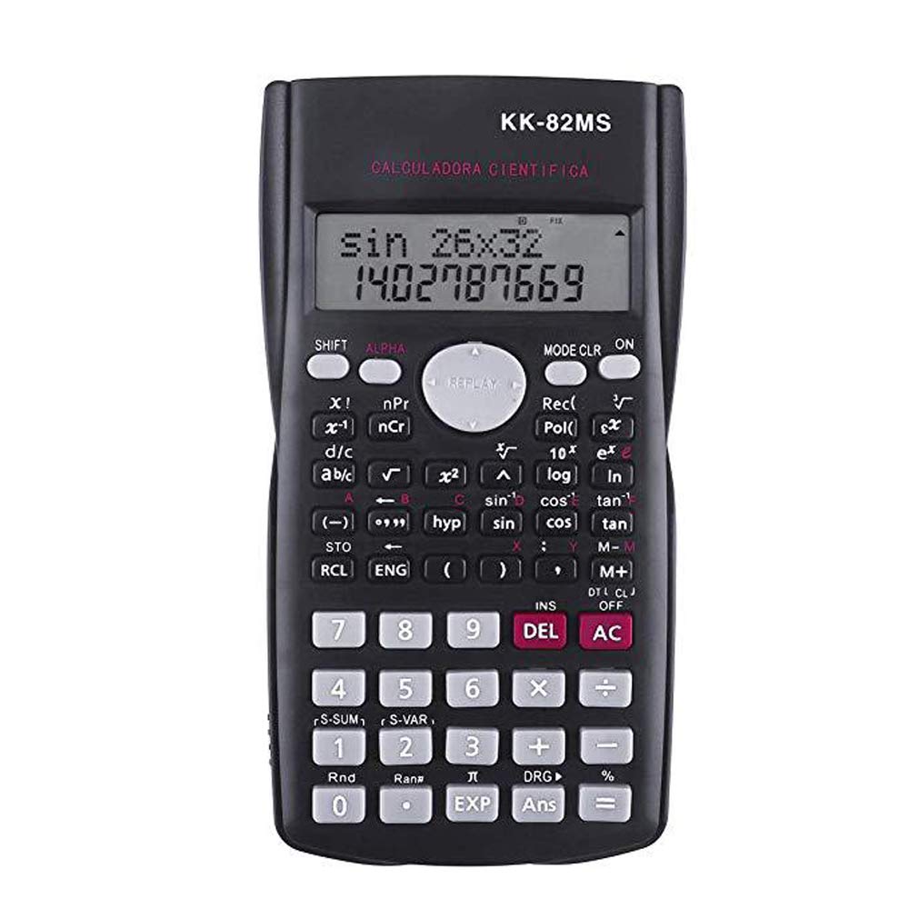 Wetenschappelijke rekenmachine met 552 functies, beschermdeksel, zonnepaneel, batterij 1 x LR44, afmetingen 16,5 x 8 x 1,5 cm, display 192 x 63 pixels, wit