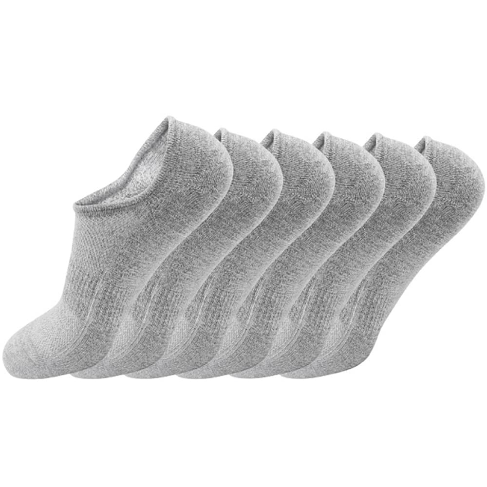 MUMOO BEARMen's Low Cut Ankle Socks Spring Summer Sports Socks Cotton Invisible Liner Casual Non-slip Mens No Show Sock, 6 Pairs