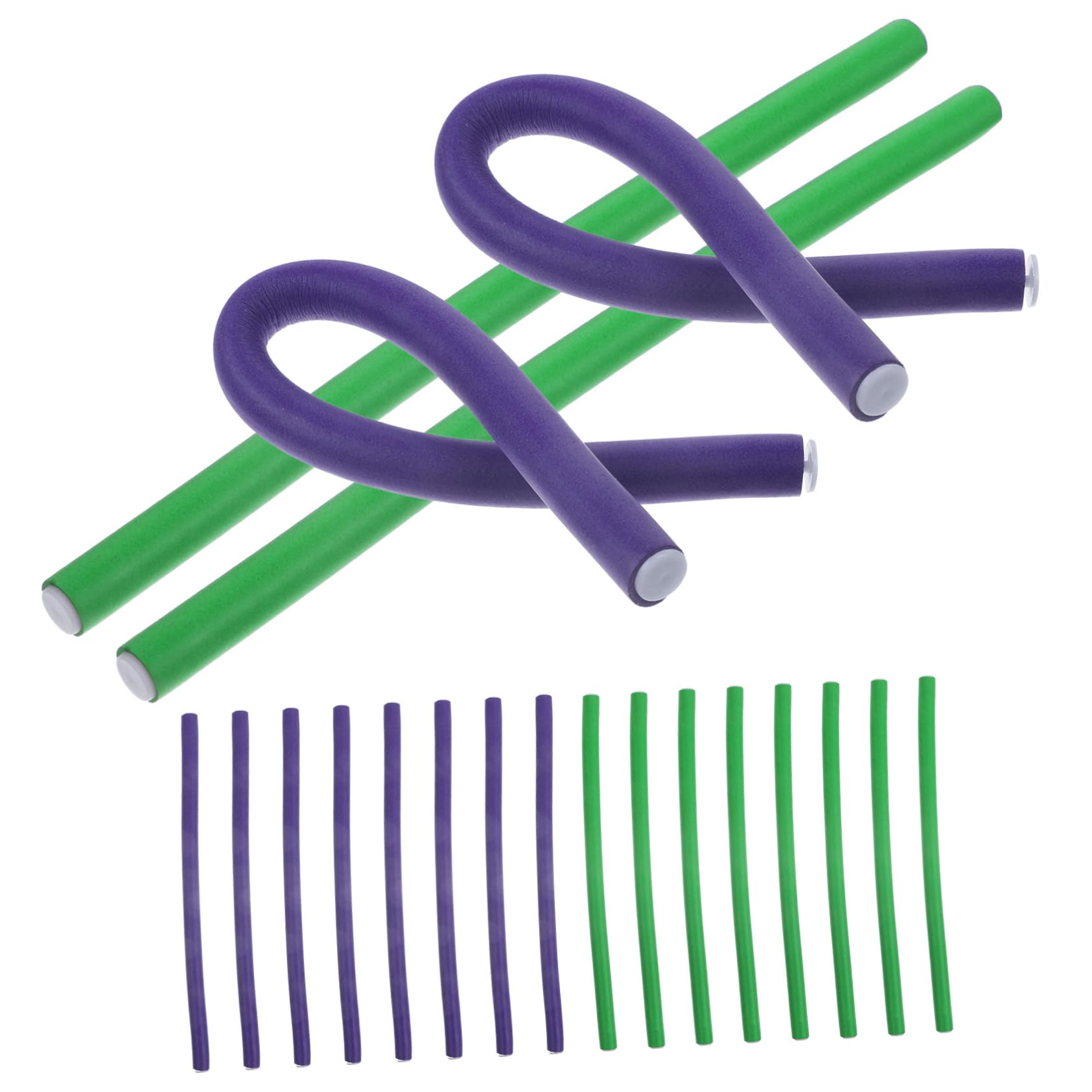 PartyKindom 2 Packs Rollers for Women Flexible Foam Curling Rods No Heat Curlers for Hair Effortless Styling Tools Random Colors Random Color