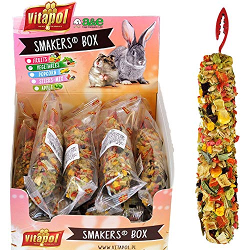 A&E Cage ZVP-3131 Treat Stick Small Animal Display44; Vegetable - 12 Piece