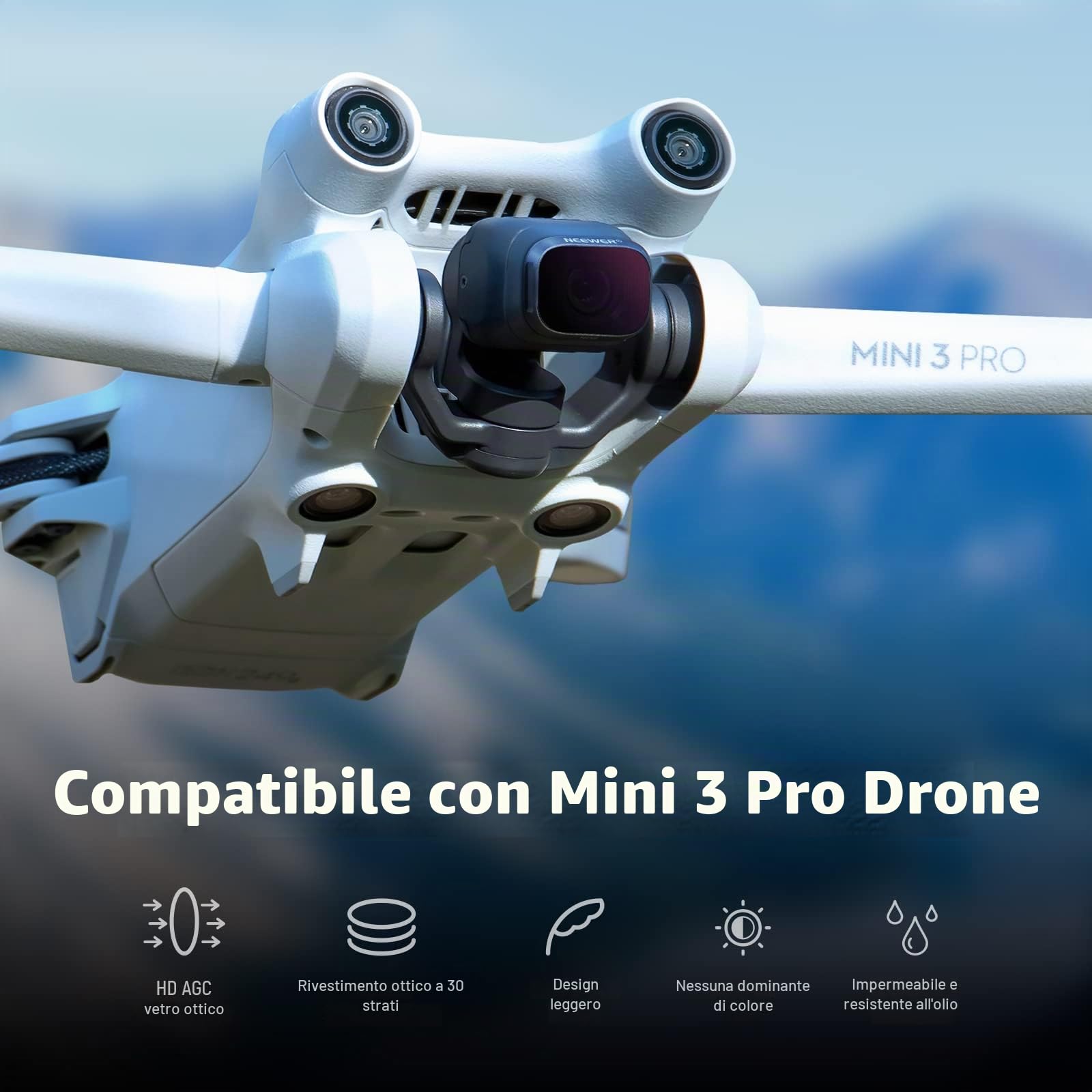 NEEWER Set Filtri ND Compatibile con DJI mini 3/mini 3 Pro, 6 Pack
