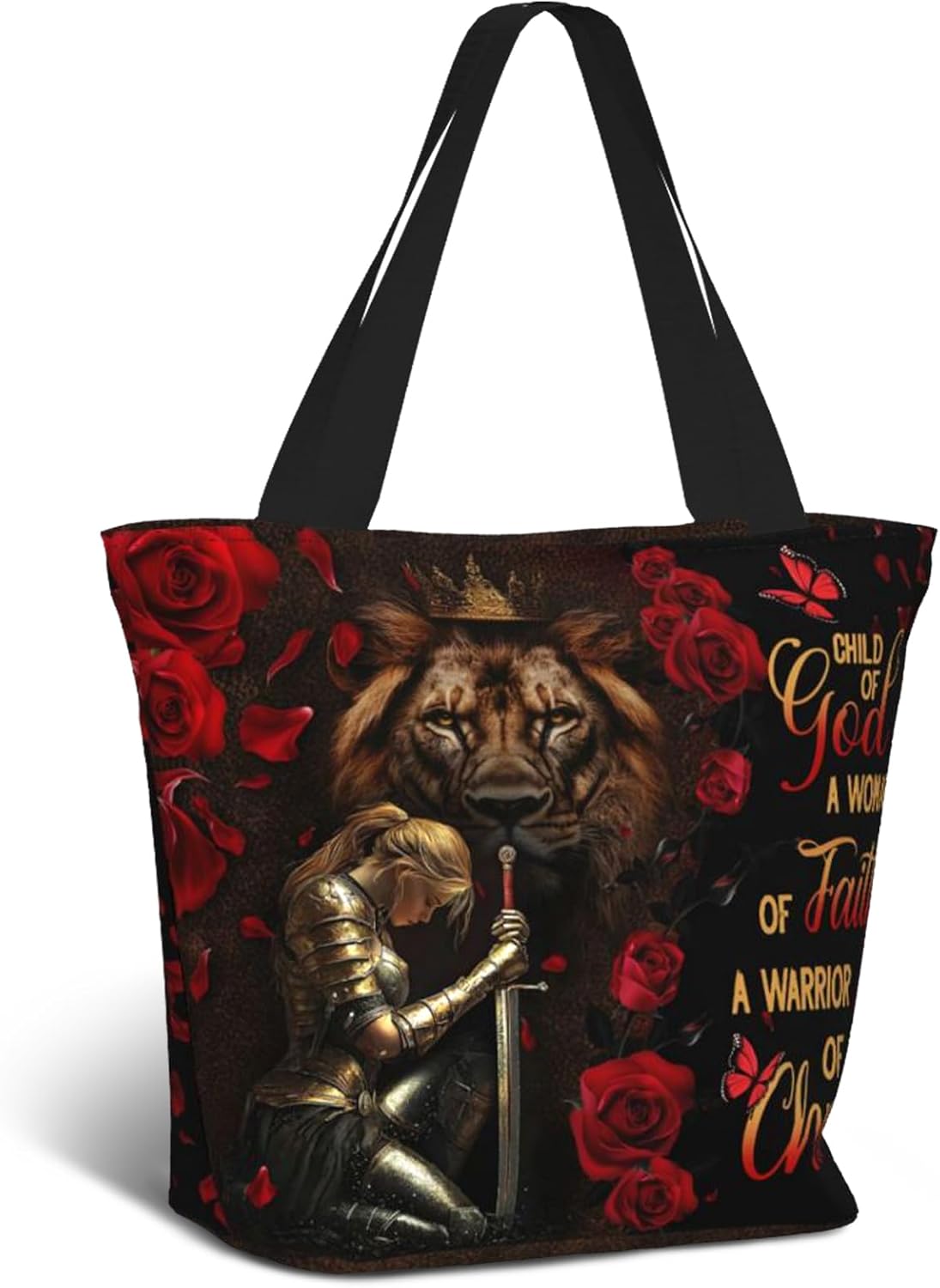 Christian Bible Tote Bags for Women Bible Church Bags Religious Reusable Grocery Bag