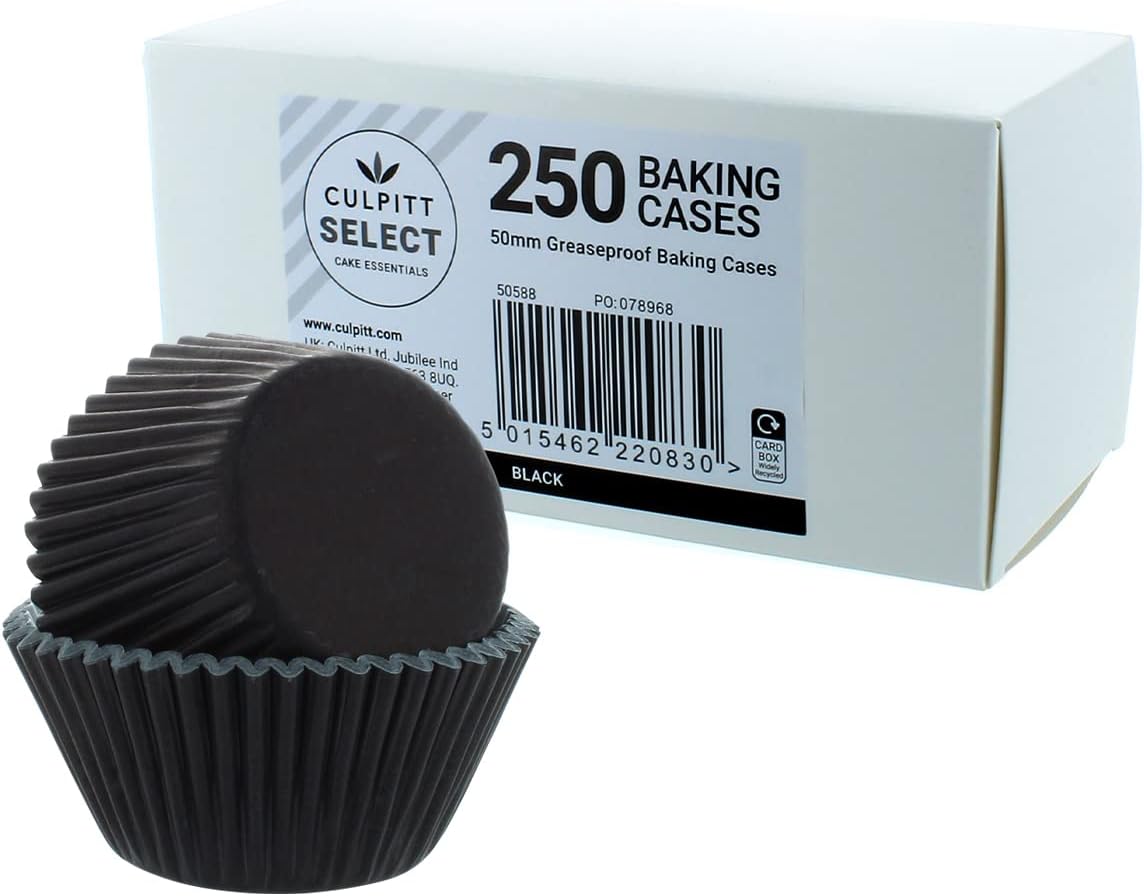 CulpittSelect Brown Baking Cases, Greaseproof Paper Baking Cups, 50mm Cupcake Cases - Extra Large Pack of 250