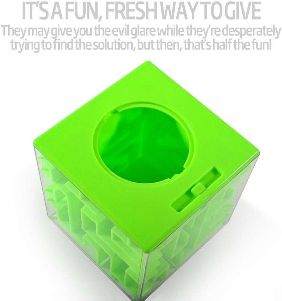 Trekbest Money Maze Puzzle Box - A Fun Unique Way to Give Gifts for Kids and Adults (Green)