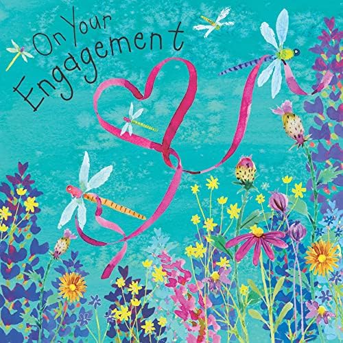 Twizler Engagement Card with Dragonflies  On Your Engagement Card  Engagement Card for Couples  Engagement Card for Friends  Couple to Be Card  Engagement Gifts - Wedding Card