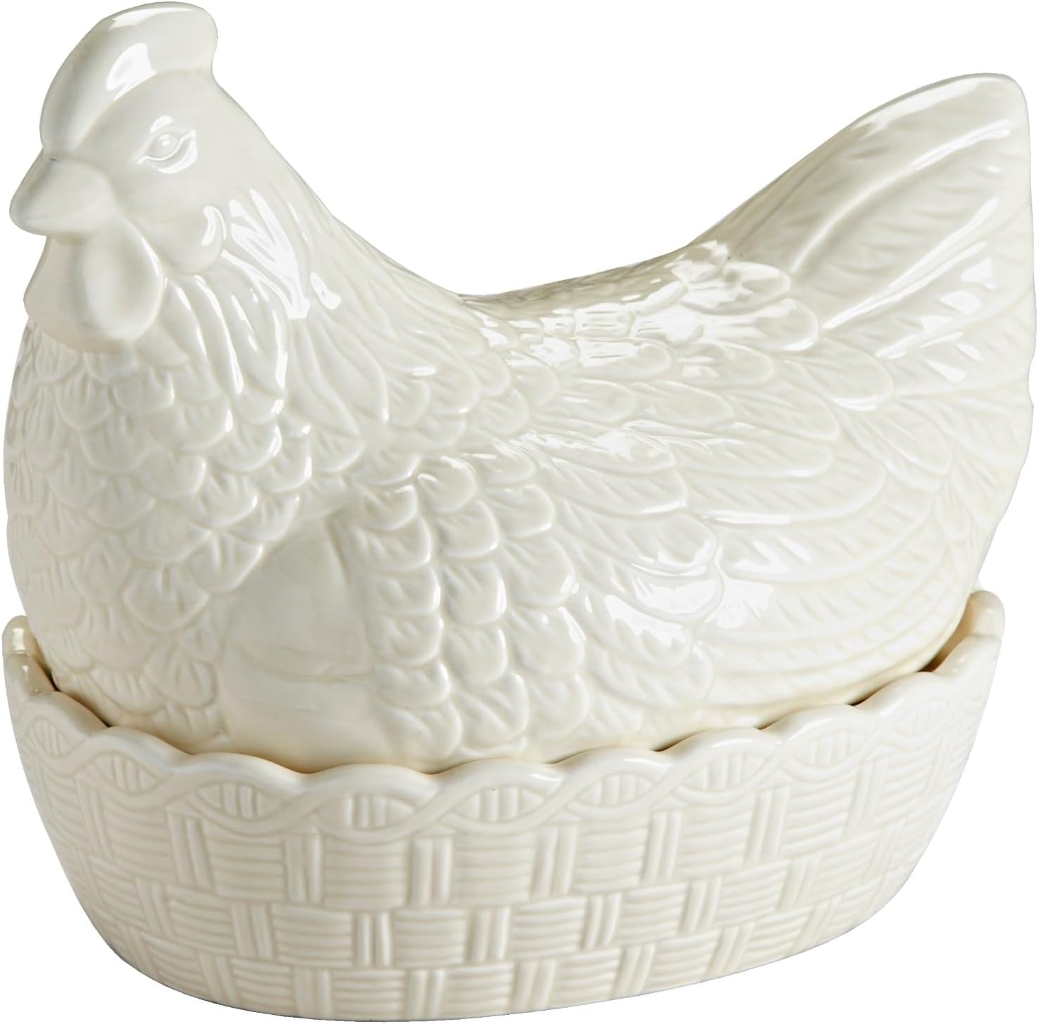 Mason Cash Cream Hen Egg Nest | Rustic Farmhouse-Style Kitchen Tidy & Egg Storage | Durable Dolomite | Chip-Resistant Design