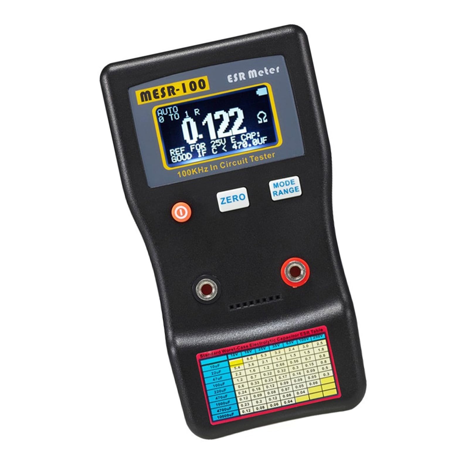 Transportable Condenser Sedimentation Measurement Tool Double Investigate Plan with Published Sedimentation Value Chart for in Circuit Component Diagnosis Electronics Instrument Condenser Tester
